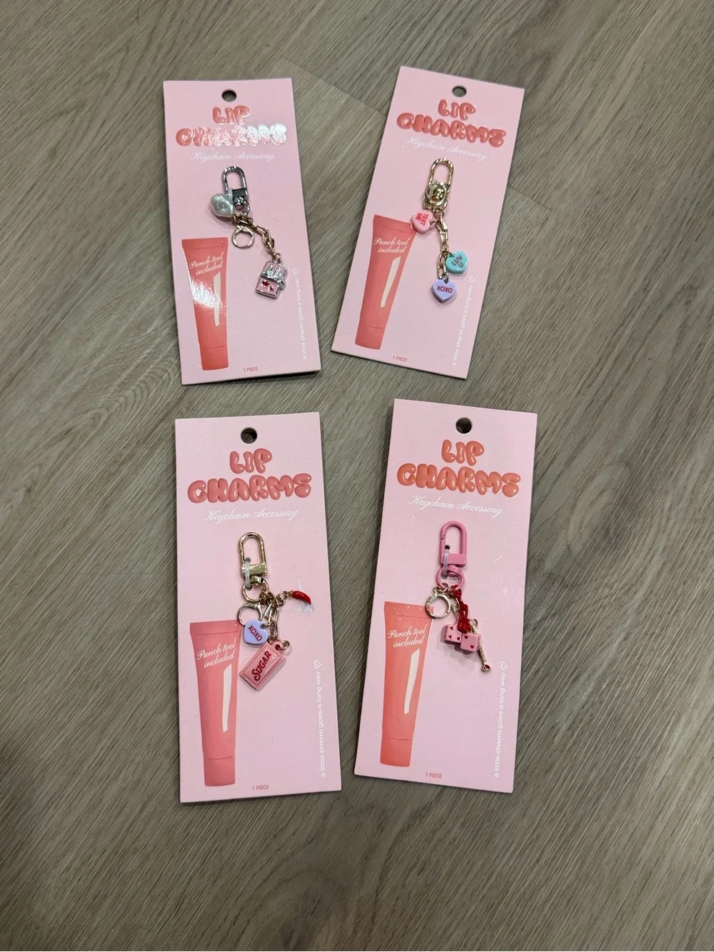 Studio Artifact Lip Charm Keychain Accessory - NWT 4pcs lot